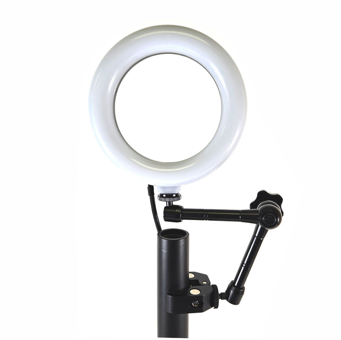 ALLCAST 6" Ring Light with Adjustable Arm Pole Clamp - AMERICAN RECORDER TECHNOLOGIES, INC.