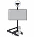 ALLCAST Combination Monitor Stand with built-in Microphone Boom Arm plus 6" Ring Light and HD Webcam - AMERICAN RECORDER TECHNOLOGIES, INC.