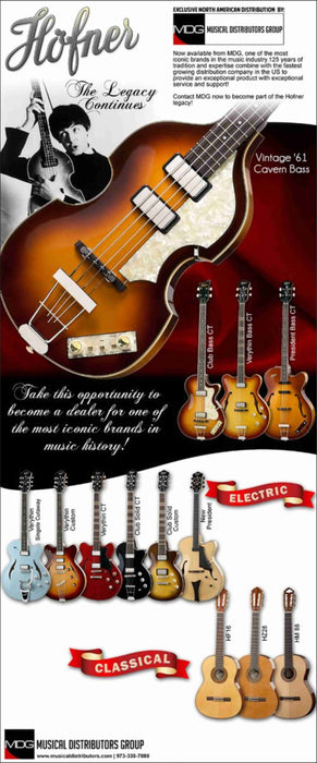 Hofner Ignition Series Violin Bass, Sunburst w/case - AMERICAN RECORDER TECHNOLOGIES, INC.