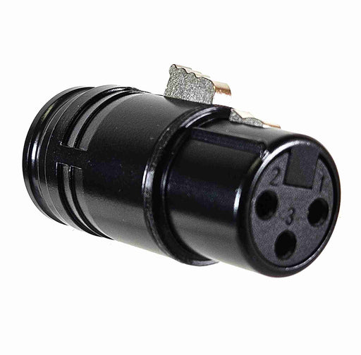 AMERICAN RECORDER Low Profile 3 pin Female XLR Solder Type Connector - Black - AMERICAN RECORDER TECHNOLOGIES, INC.