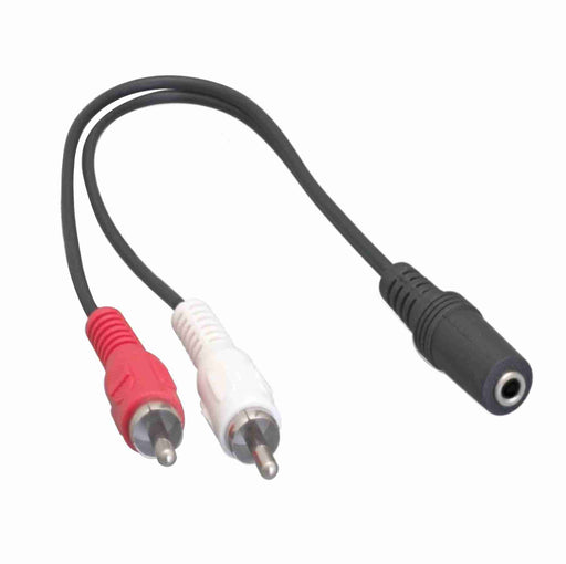 3.5mm Stereo Jack (female) to Dual RCA (male) - 6 inch - AMERICAN RECORDER TECHNOLOGIES, INC.