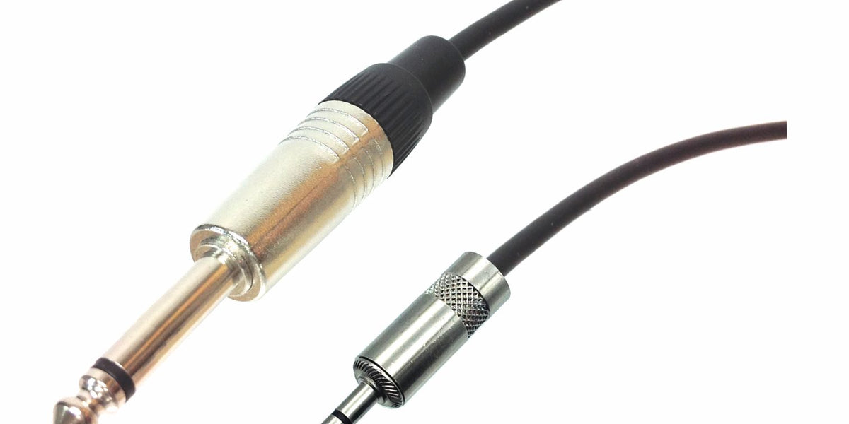 3.5mm Stereo male to 1/4 TS Mono male Cable - 3 Feet / male to male